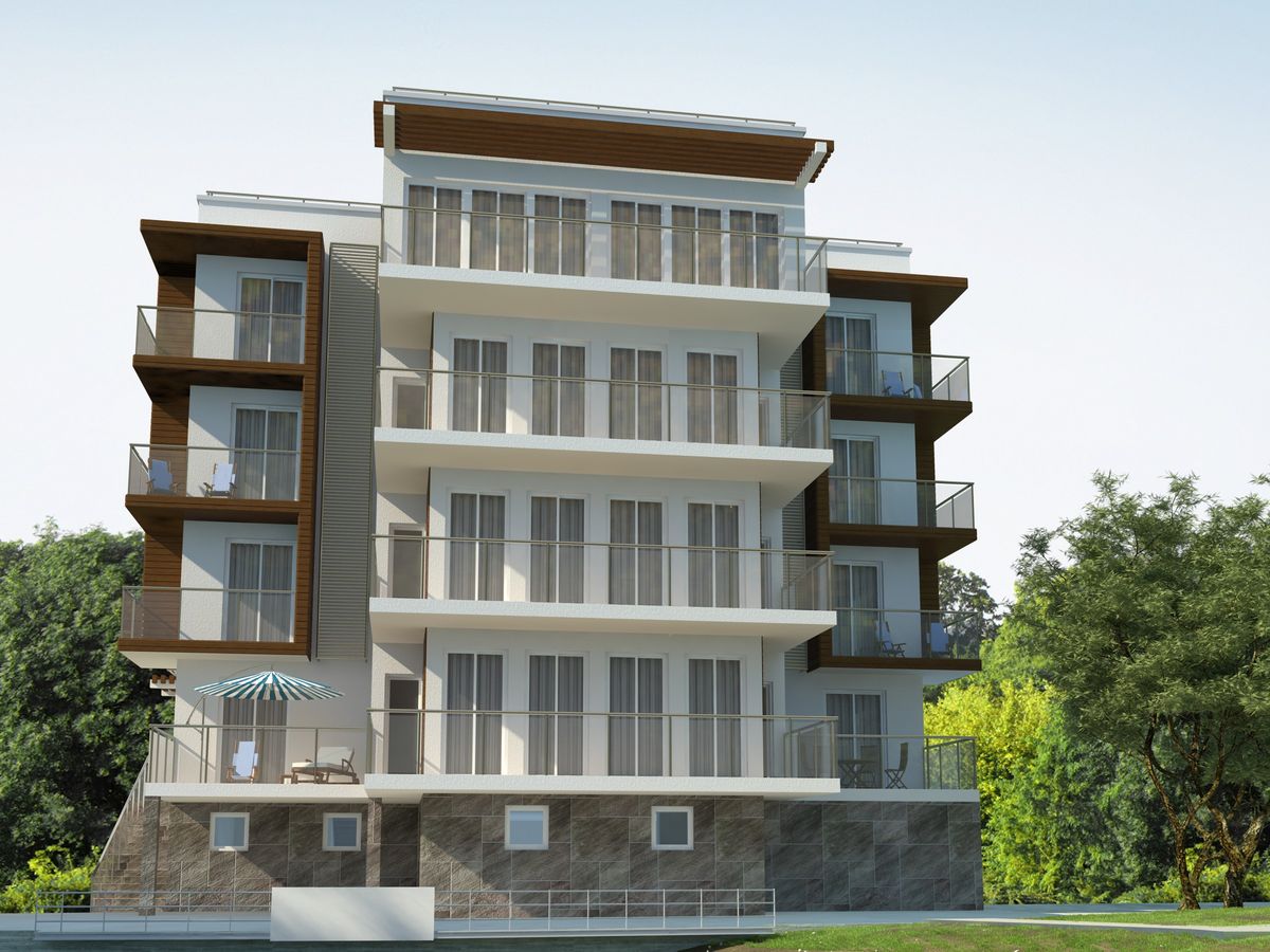 Apartment House Reason, exterior 3D visualization, Bečići, Montenegro (2 of 2)