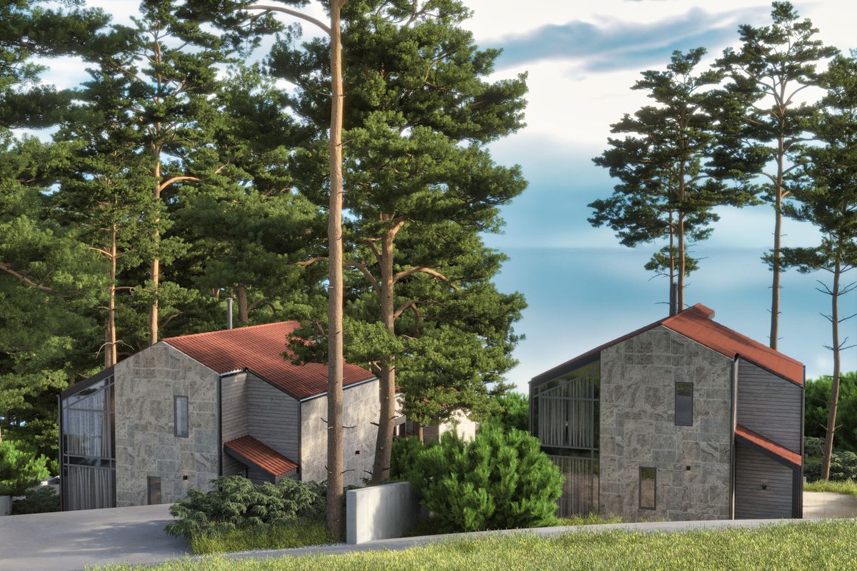 Club Village, exterior 3D visualization, Kavač, Montenegro (4 of 7)