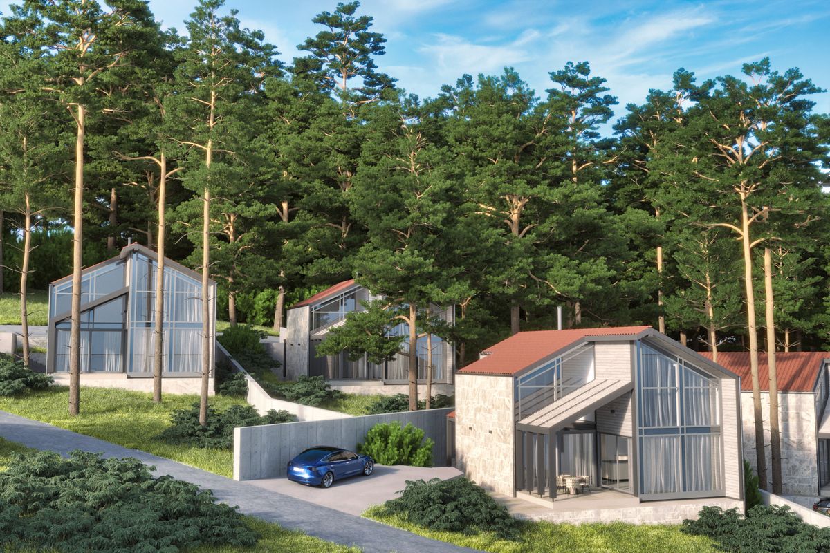 Club Village, exterior 3D visualization, Kavač, Montenegro (5 of 7)