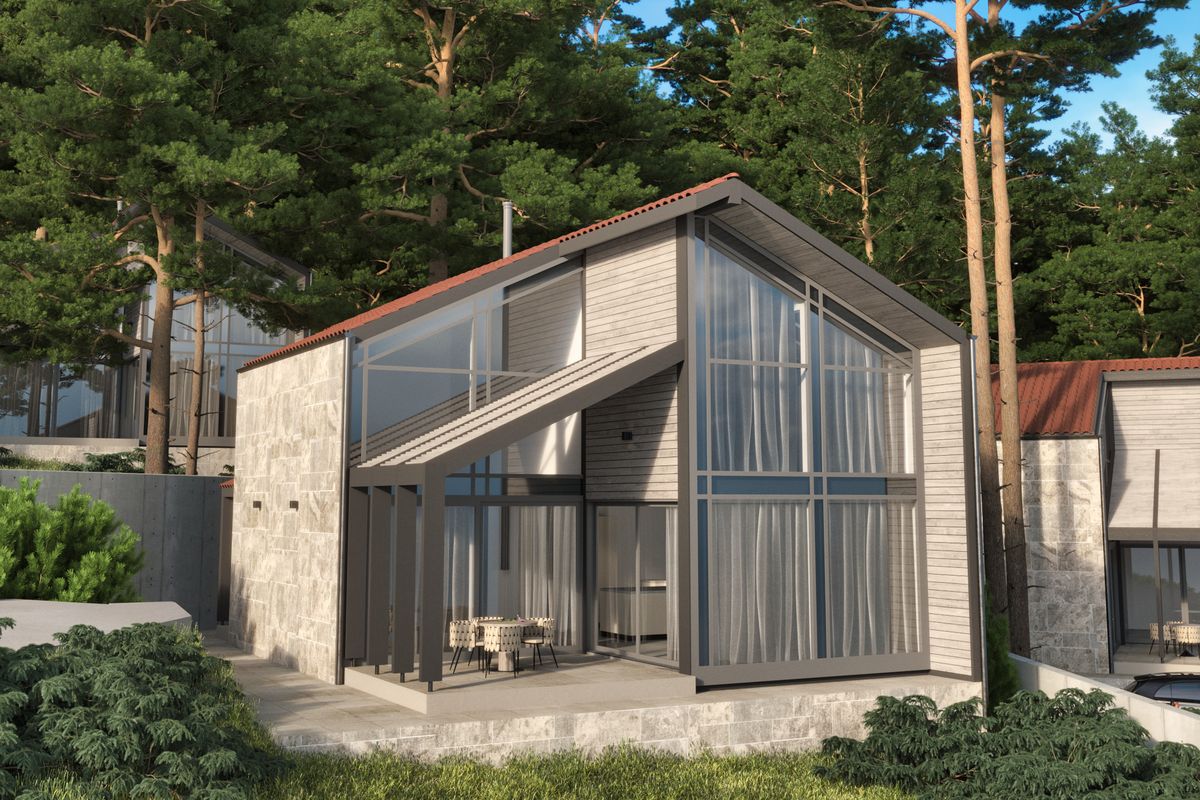 Club Village, exterior 3D visualization, Kavač, Montenegro (6 of 7)