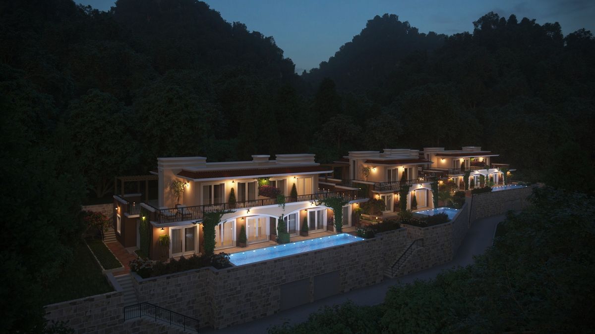 Complex of Villas Green Hill, exterior 3D visualization, Orahovac, Montenegro (4 of 14)