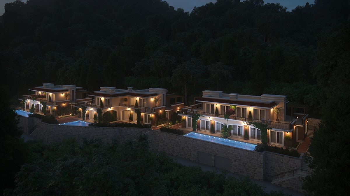 Complex of Villas Green Hill, exterior 3D visualization, Orahovac, Montenegro (11 of 14)