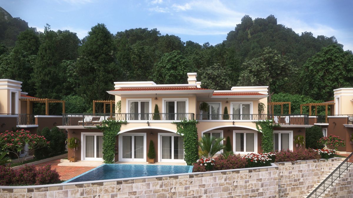 Complex of Villas Green Hill, exterior 3D visualization, Orahovac, Montenegro (12 of 14)