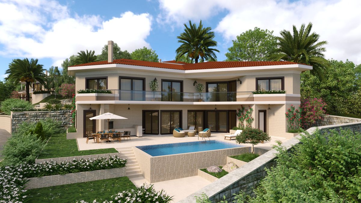 Complex of villas Inspiration, exterior 3D visualization, Tivat, Montenegro (3 of 7)