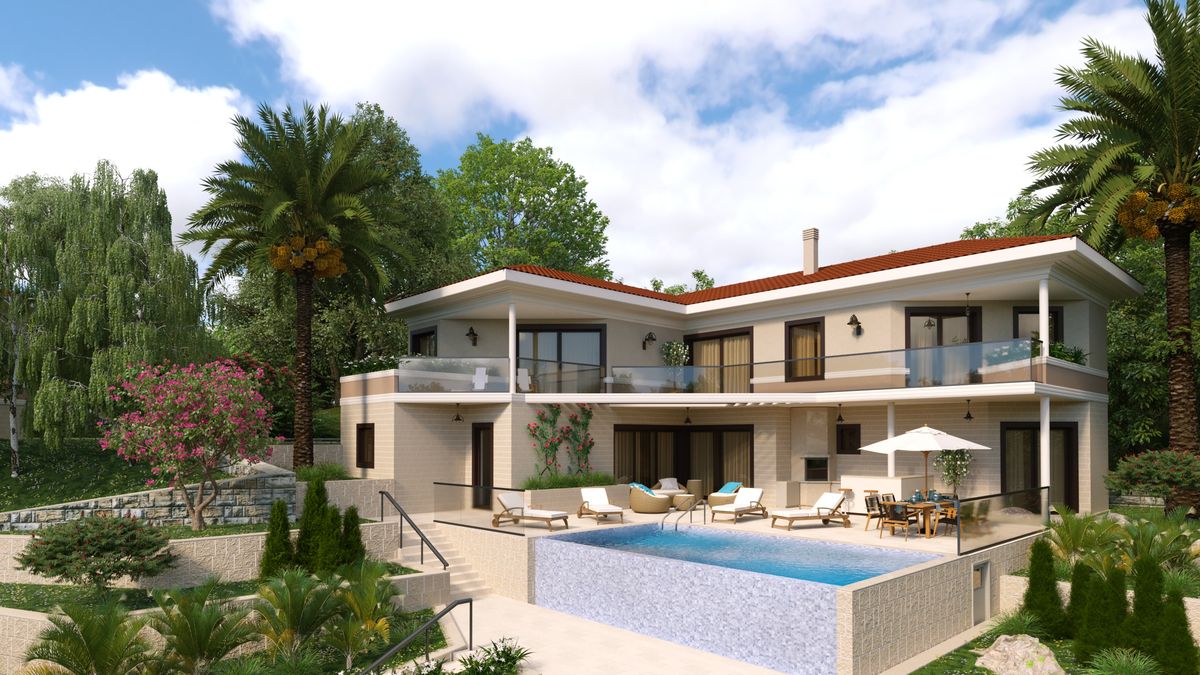 Complex of villas Inspiration, exterior 3D visualization, Tivat, Montenegro (5 of 7)
