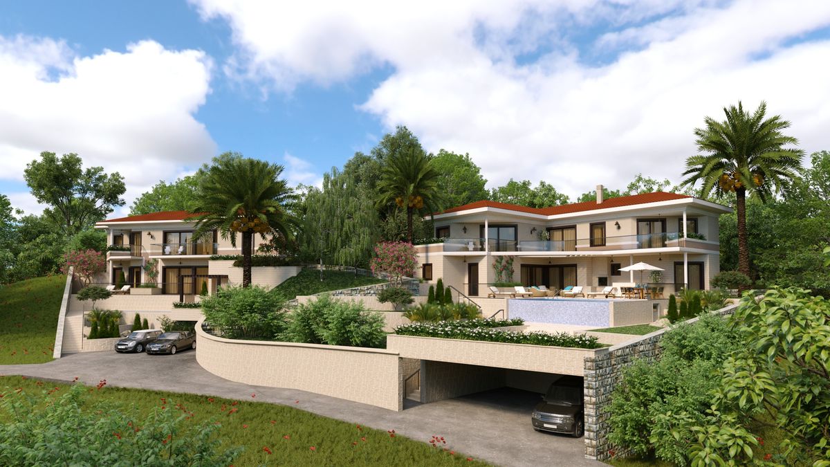 Complex of villas Inspiration, exterior 3D visualization, Tivat, Montenegro (7 of 7)