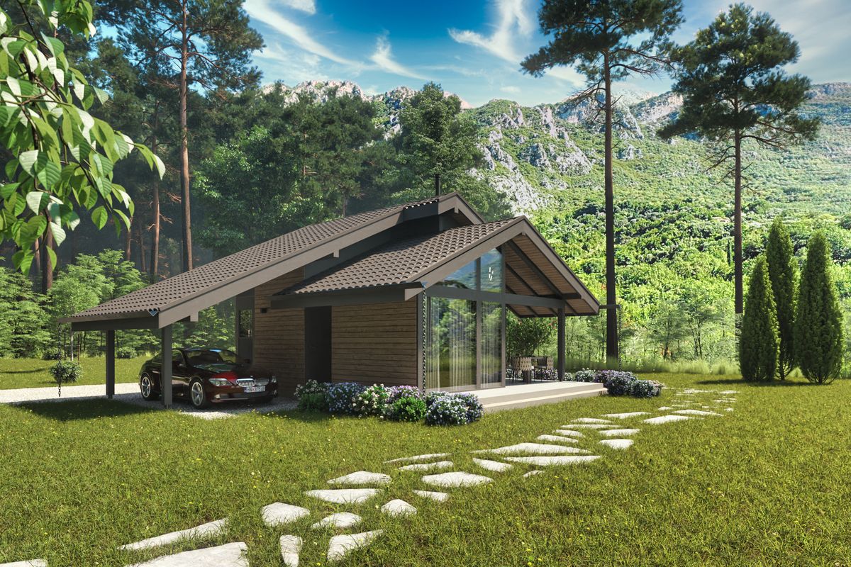 Half-timbered Houses, exterior 3D visualization, Žabljak, Montenegro (10 of 24)