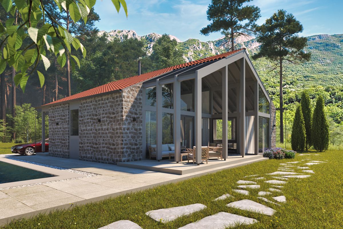 Half-timbered Houses, exterior 3D visualization, Žabljak, Montenegro (12 of 24)
