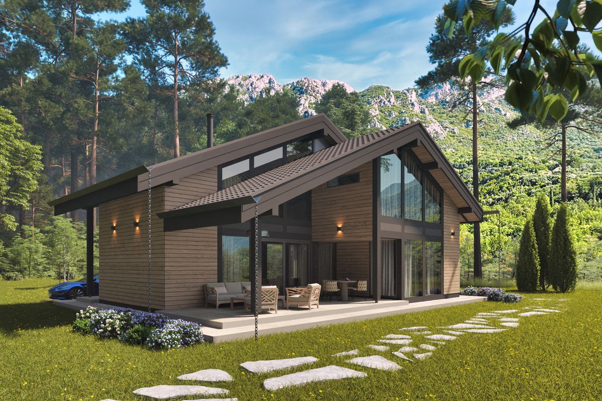 Half-timbered Houses, exterior 3D visualization, Žabljak, Montenegro (13 of 24)