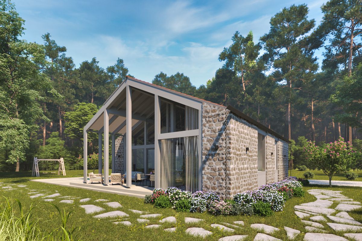 Half-timbered Houses, exterior 3D visualization, Žabljak, Montenegro (19 of 24)
