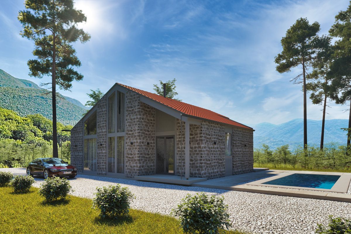 Half-timbered Houses, exterior 3D visualization, Žabljak, Montenegro (22 of 24)