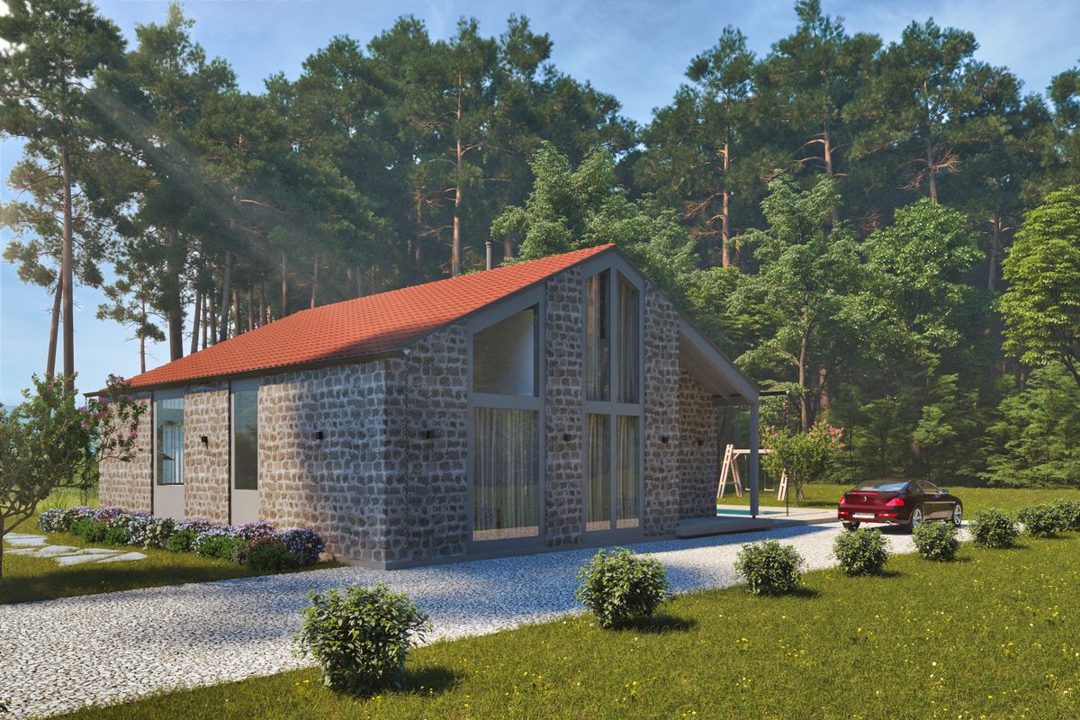 Half-timbered Houses, exterior 3D visualization, Žabljak, Montenegro (23 of 24)