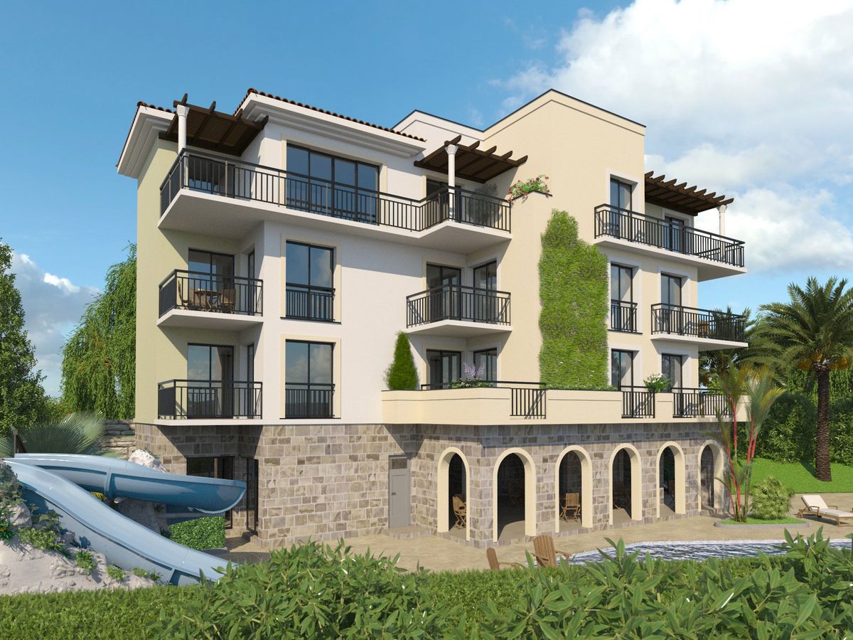 Hotel Relax, exterior 3D visualization, Stoliv, Montenegro (2 of 4)