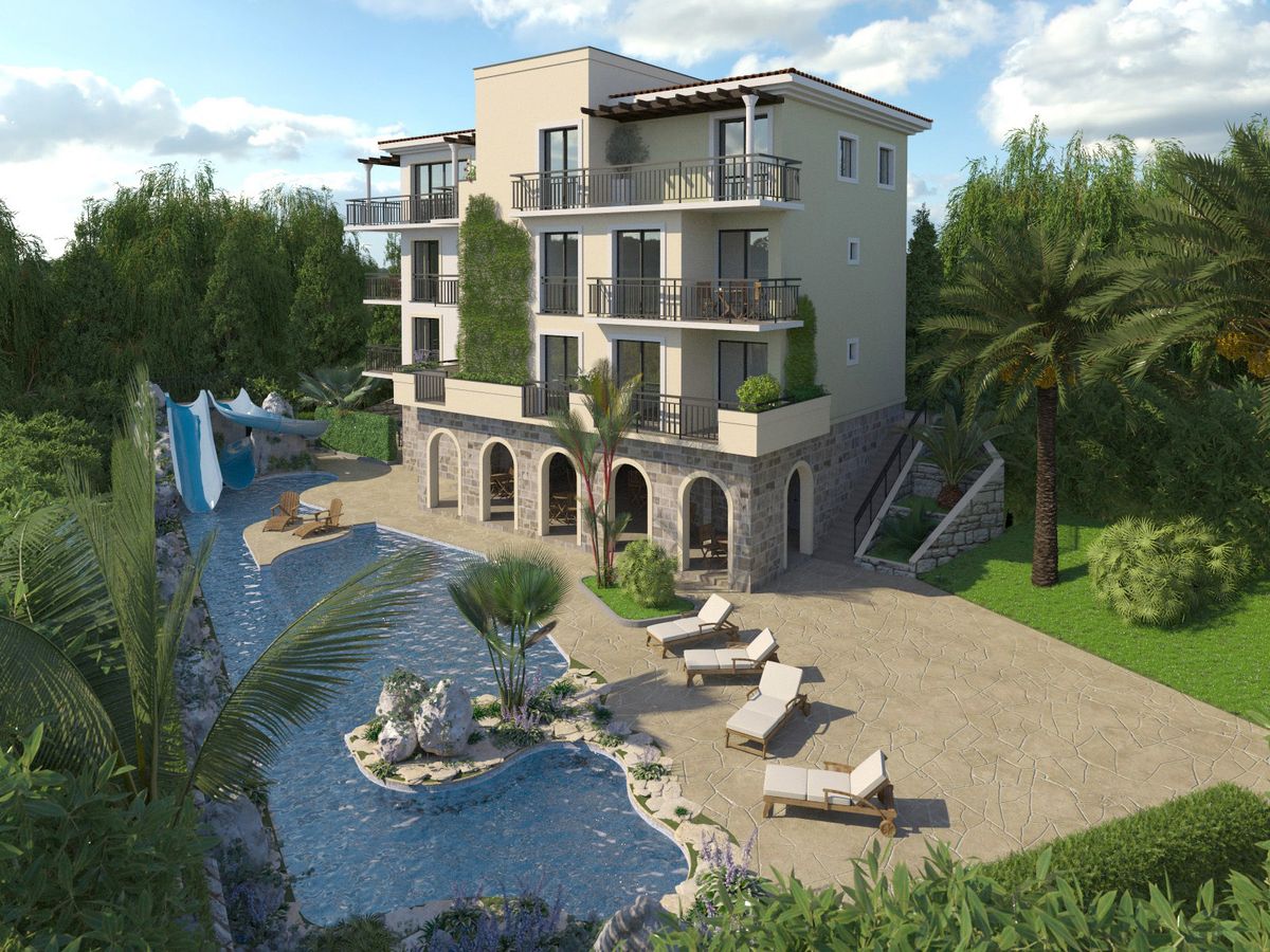 Hotel Relax, exterior 3D visualization, Stoliv, Montenegro (3 of 4)
