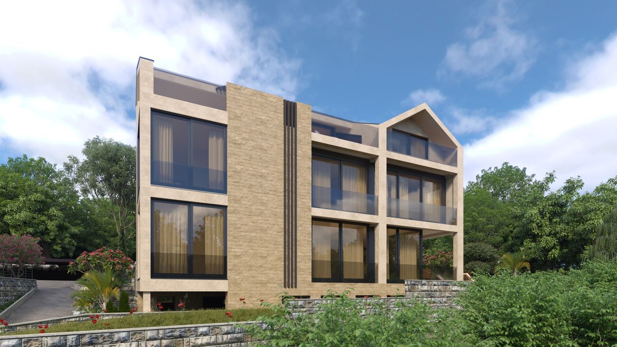 Villa and guest house Ivetta, exterior 3D visualization