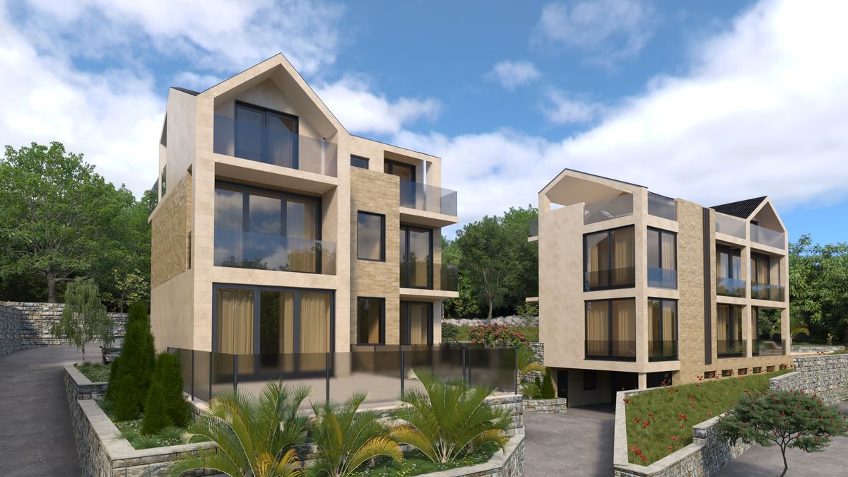 Villa and guest house Ivetta, exterior 3D visualization, Orahovac, Montenegro (7 of 8)
