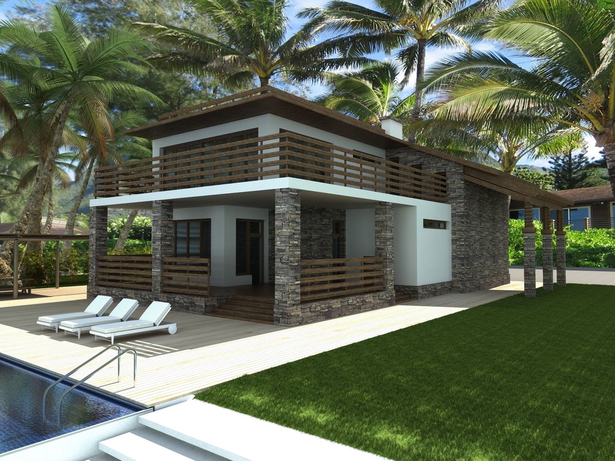 Villa Captain, exterior 3D visualization, Tivat, Montenegro (2 of 3)