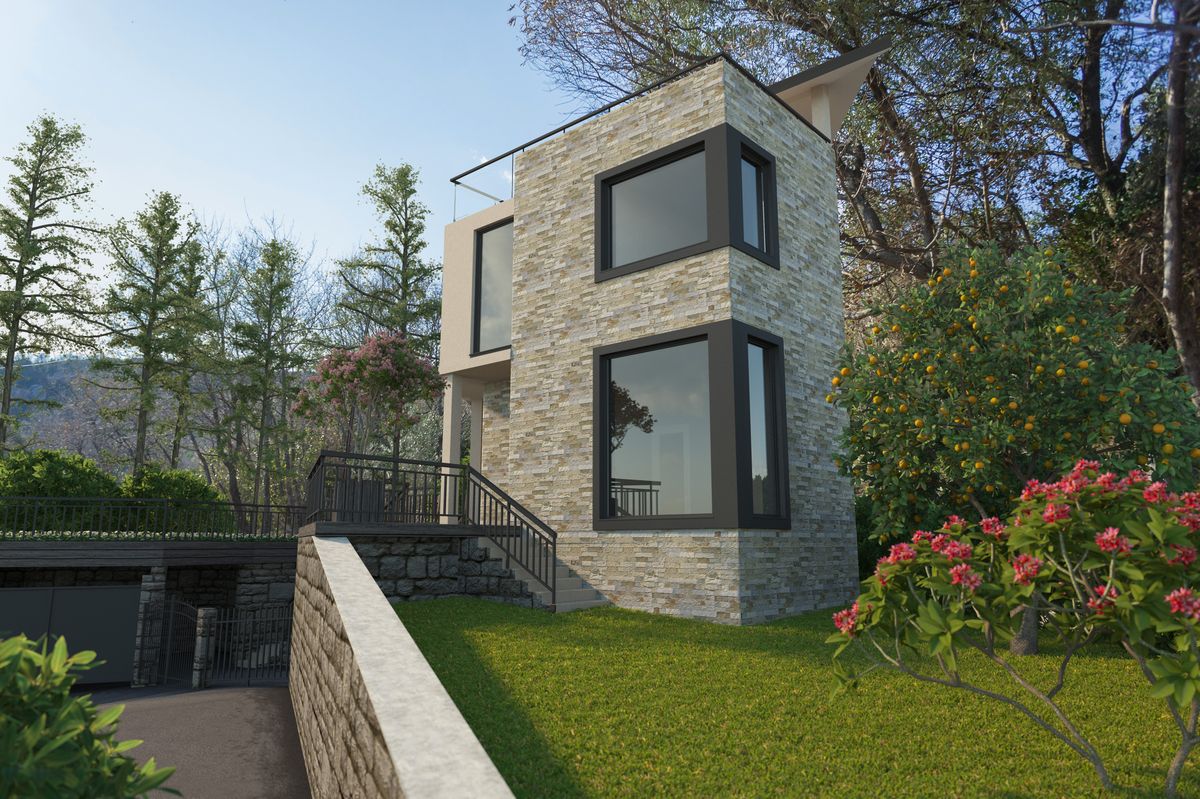 Villa Credo, exterior 3D visualization, Bar, Montenegro (3 of 3)
