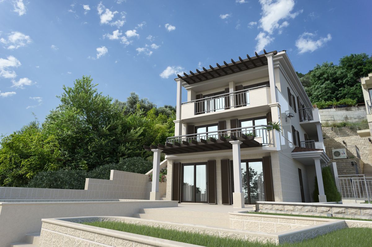 Villa Lastva, exterior 3D visualization, Tivat, Montenegro (2 of 2)