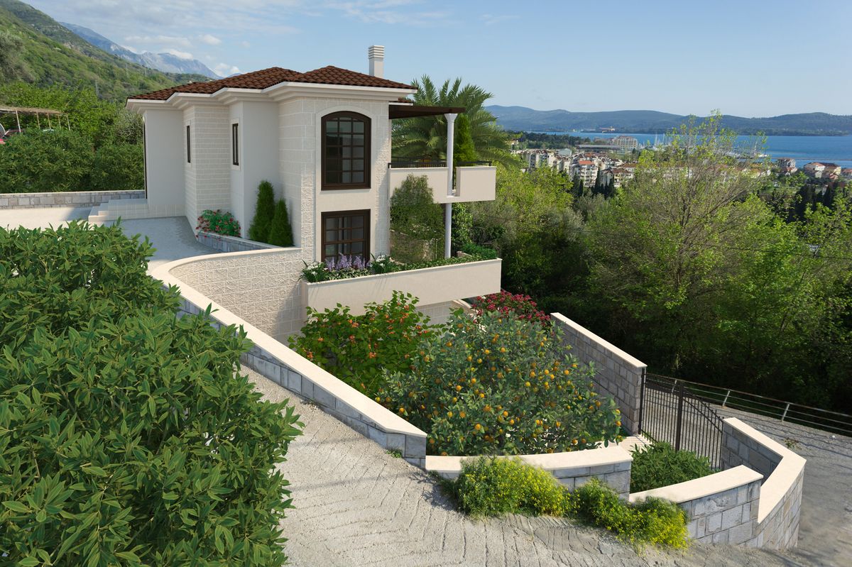 Villa Perla, exterior 3D visualization, Tivat, Montenegro (2 of 2)