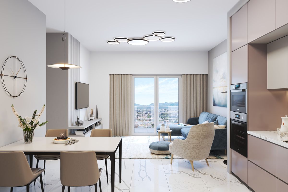 Apartment #56 Emerald Residence, interior 3D visualization, Bar, Montenegro (1 of 21)