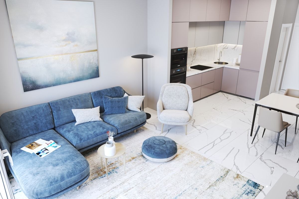 Apartment #56 Emerald Residence, interior 3D visualization, Bar, Montenegro (5 of 21)