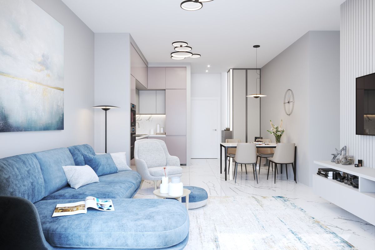 Apartment #56 Emerald Residence, interior 3D visualization, Bar, Montenegro (6 of 21)