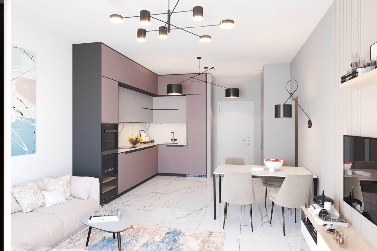 Apartment #57 Emerald Residence, interior 3D visualization, Bar, Montenegro (3 of 14)