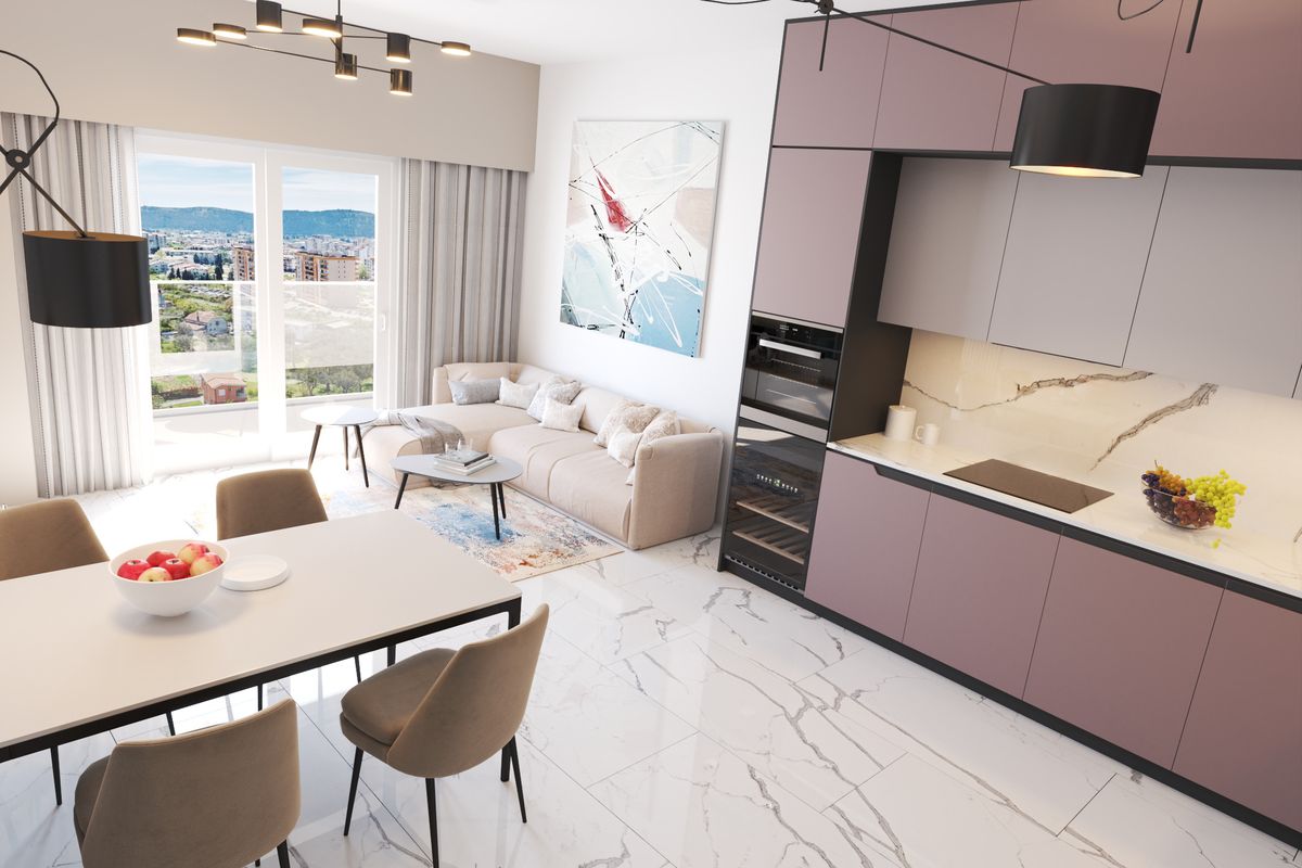 Apartment #57 Emerald Residence, interior 3D visualization, Bar, Montenegro (6 of 14)