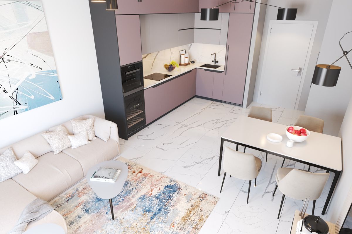 Apartment #57 Emerald Residence, interior 3D visualization, Bar, Montenegro (7 of 14)