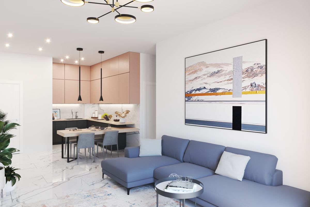 Apartment #58 Emerald Residence, interior 3D visualization, Bar, Montenegro (4 of 25)