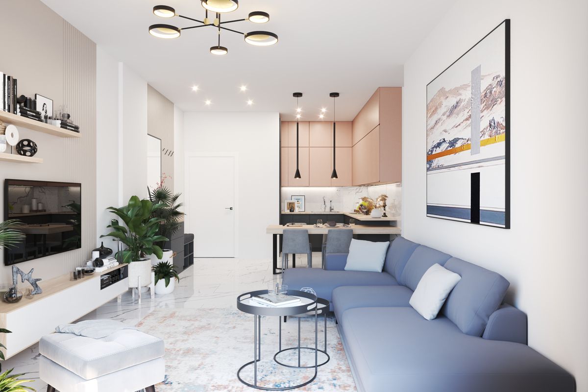 Apartment #58 Emerald Residence, interior 3D visualization, Bar, Montenegro (5 of 25)