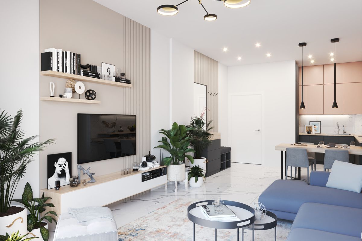 Apartment #58 Emerald Residence, interior 3D visualization, Bar, Montenegro (6 of 25)