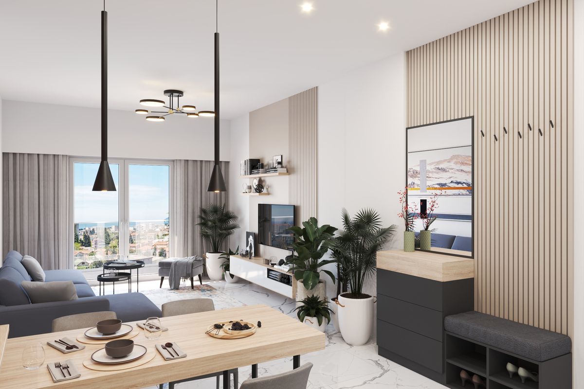Apartment #58 Emerald Residence, interior 3D visualization, Bar, Montenegro (8 of 25)