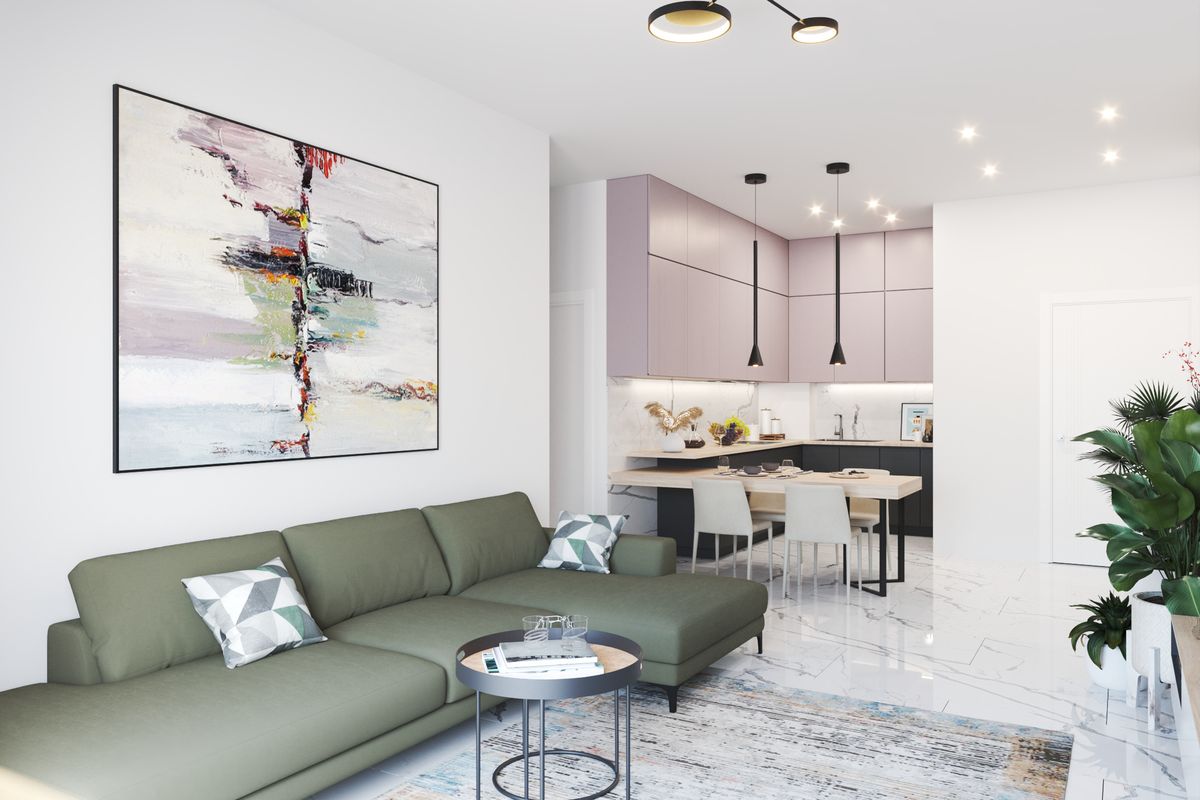 Apartment #59 Emerald Residence, interior 3D visualization, Bar, Montenegro (6 of 25)
