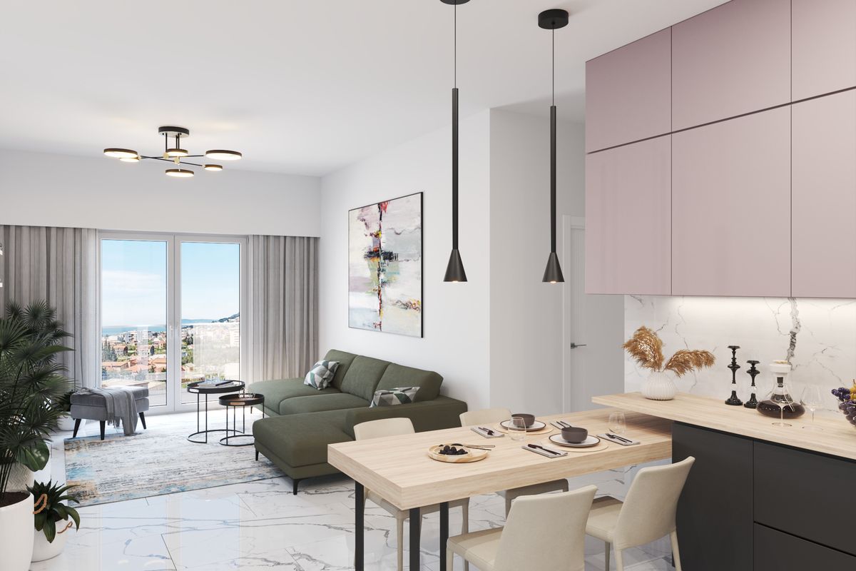 Apartment #59 Emerald Residence, interior 3D visualization, Bar, Montenegro (8 of 25)
