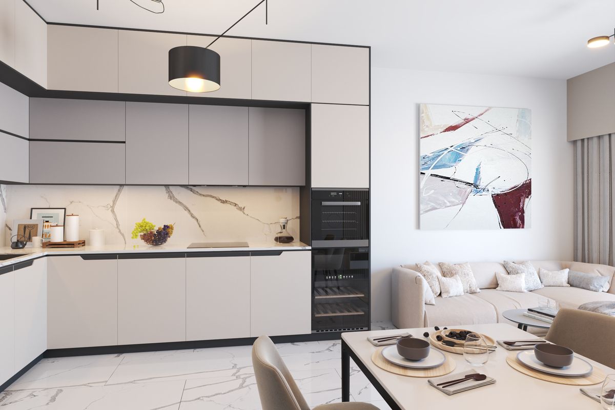 Apartment #60 Emerald Residence, interior 3D visualization, Bar, Montenegro (4 of 14)