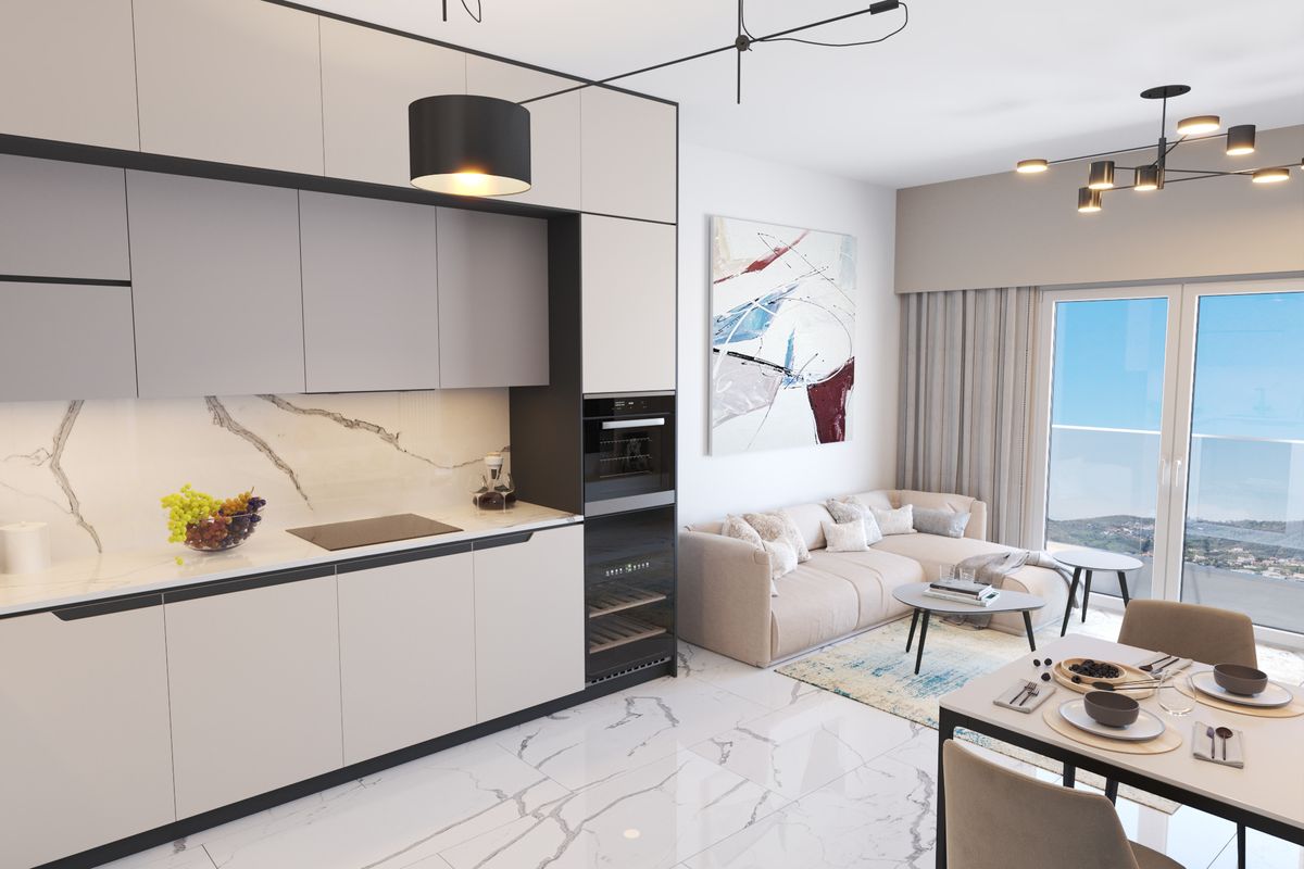 Apartment #60 Emerald Residence, interior 3D visualization, Bar, Montenegro (5 of 14)