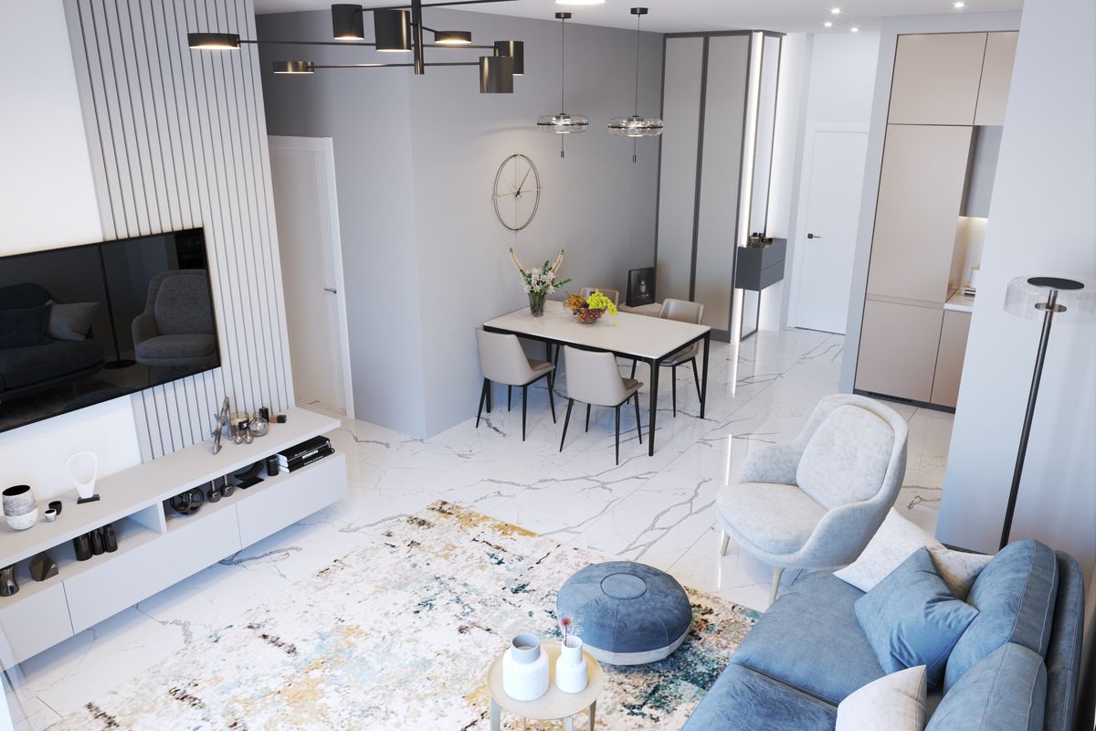 Apartment #61 Emerald Residence, interior 3D visualization, Bar, Montenegro (13 of 21)