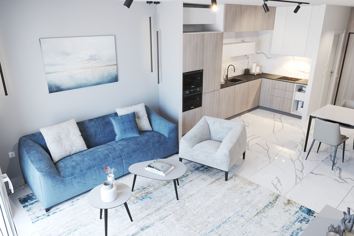 Apartment #68 Emerald Residence, interior 3D visualization, Bar, Montenegro (2 of 23)