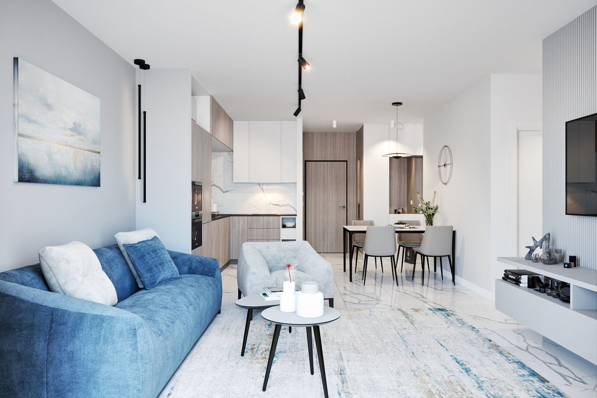 Apartment #68 Emerald Residence, interior 3D visualization, Bar, Montenegro (3 of 23)