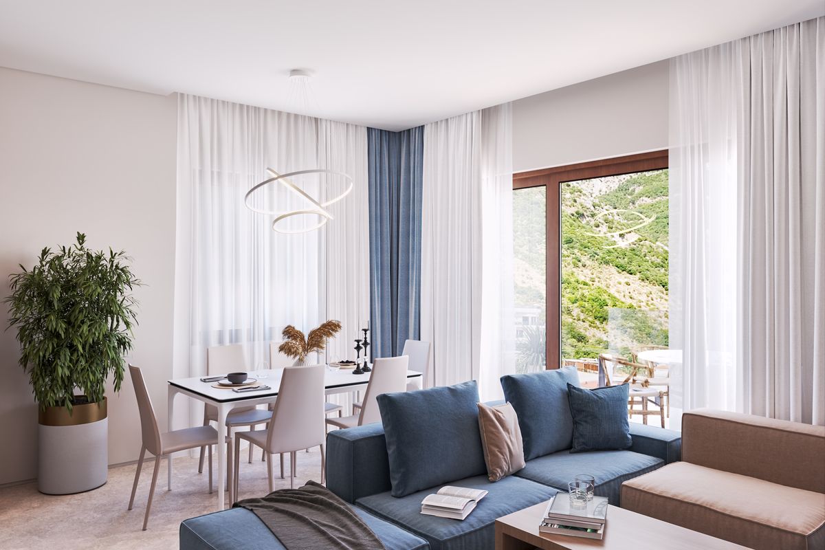 Apartment Belveder D-42, interior 3D visualization, Bečići, Montenegro (3 of 27)