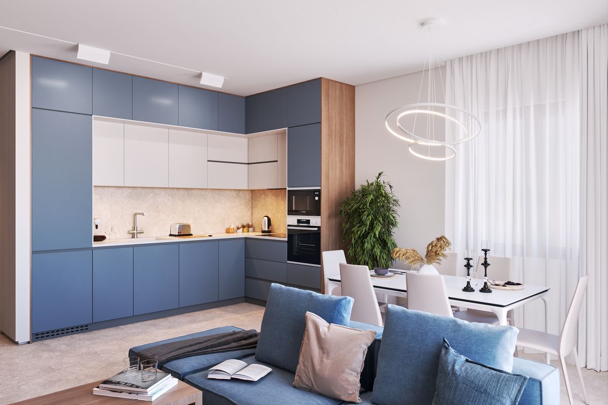Apartment Belveder D-42, interior 3D visualization, Bečići, Montenegro (4 of 27)
