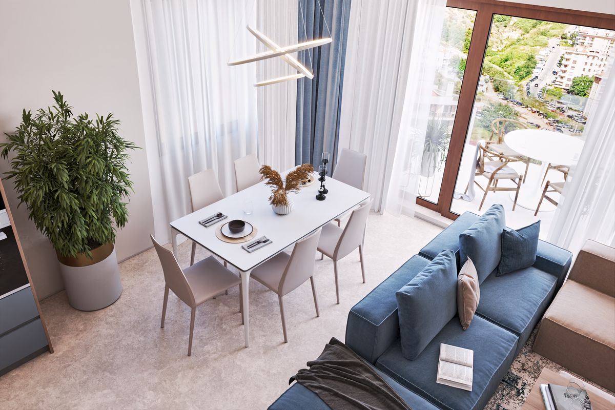 Apartment Belveder D-42, interior 3D visualization, Bečići, Montenegro (9 of 27)
