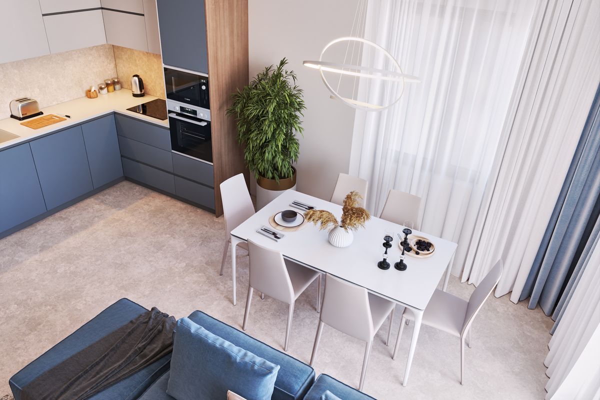 Apartment Belveder D-42, interior 3D visualization, Bečići, Montenegro (10 of 27)