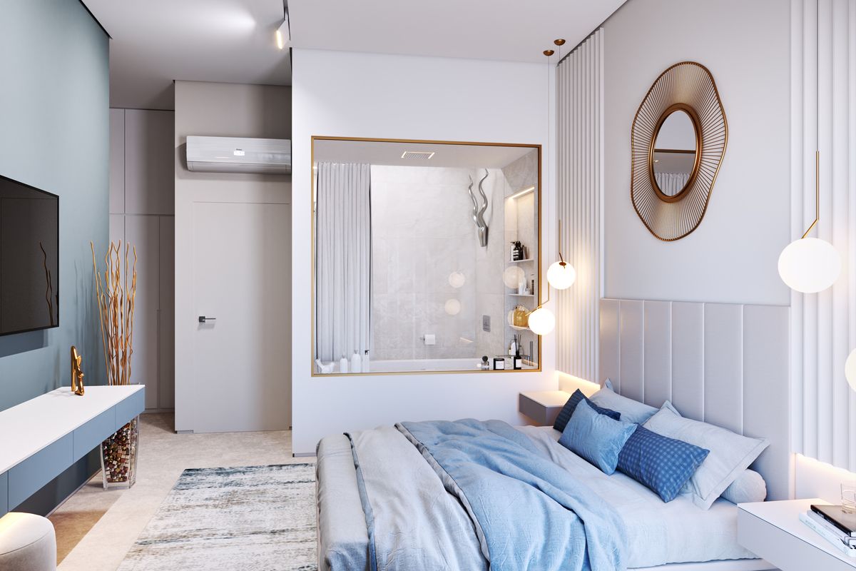 Apartment Belveder D-42, interior 3D visualization, Bečići, Montenegro (13 of 27)