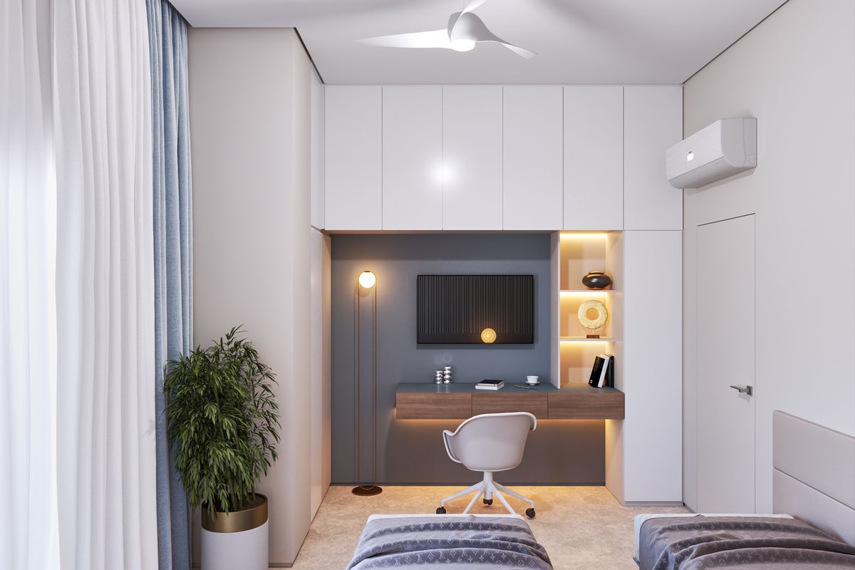 Apartment Belveder D-42, interior 3D visualization, Bečići, Montenegro (19 of 27)