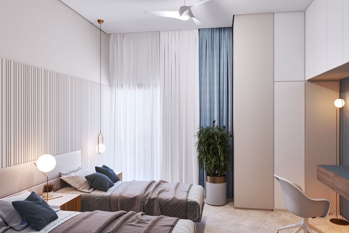 Apartment Belveder D-42, interior 3D visualization, Bečići, Montenegro (20 of 27)