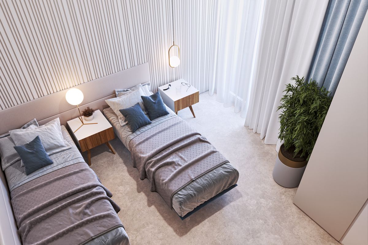 Apartment Belveder D-42, interior 3D visualization, Bečići, Montenegro (21 of 27)