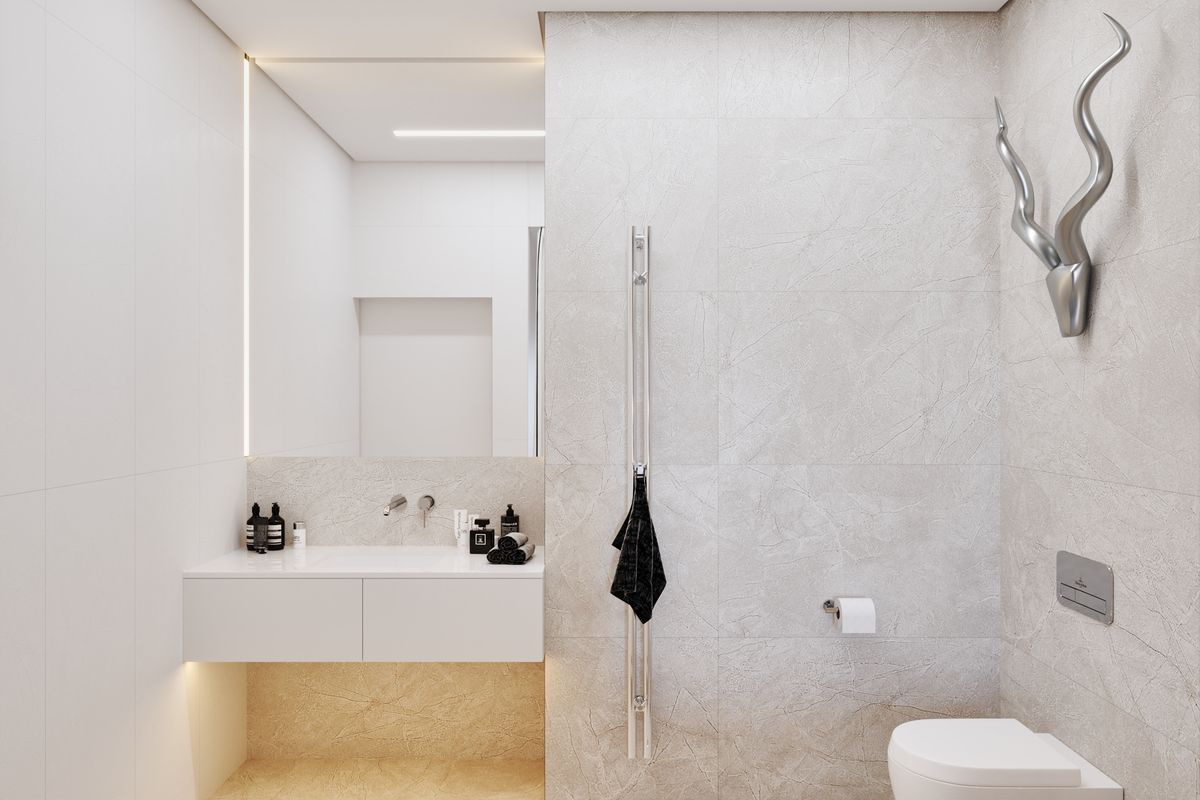 Apartment Belveder D-42, interior 3D visualization, Bečići, Montenegro (24 of 27)